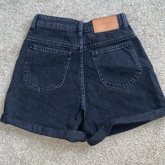 Zara High Waisted Denim Shorts - Picture 2 of 4
